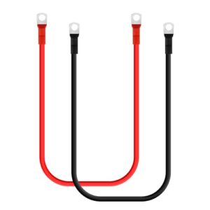 ECO-WORTHY 5AWG Battery Cables Set with 15/64' Lugs Terminals