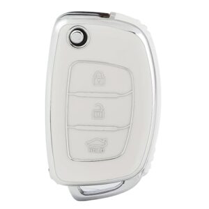 OFFCURVE Car Key Cover Car Key Case Key Fob Cover Car Key Protector 3 buttons Suitable for Hyundai i10 i20 i30 i40 ix20 ix25 ix30 ix35 ix45 ix55 Elantra Sonata Tucson Santa Fe Accent Creta Verna