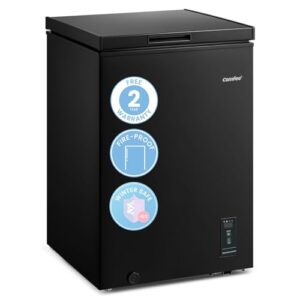COMFEE' RCC100BL2(E) 99L Freestanding Black Chest Freezer with Adjustable Thermostats