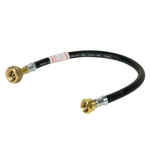 Hamilton Gas Products Butane Pigtail Gas Hose Pipe | 90cm Butane x W20 Hose with NRV Excess Flow | Female Threads Hose Compliant with EN16436-1 | Ideal for Caravans
