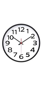 Modern wall clock-black