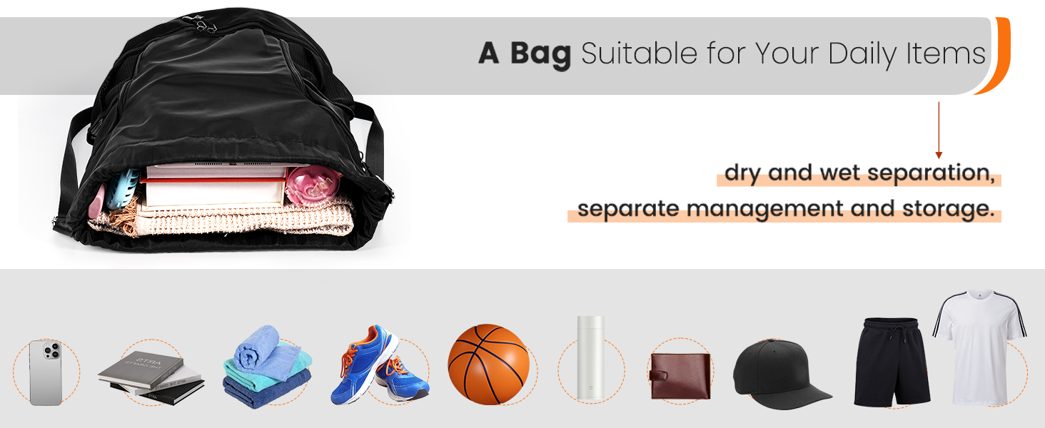 Unisex Drawstring Backpack Waterproof Gym Bag Large Oxford PE Bag