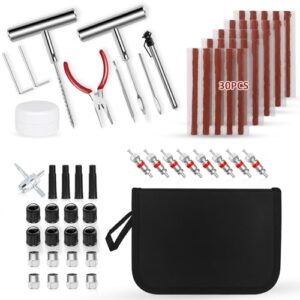 MSSAYA Tyre Repair Kit-Car Tyre Puncture Repair Kit With 30PCS Repair Plugs-Tubeless Tyre Repair Kit for Car