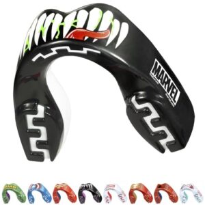 Marvel Venom Sports Mouthguard Dual Layer Premium Protection Junior Gum Shield with Case for Boxing