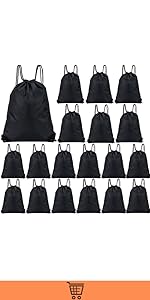 black Sack Cinch Bag