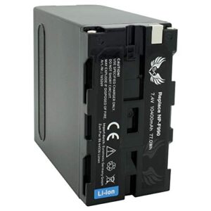 SK Battery Replacement for Sony NP-F990 | 10400 mAh - Battery NP-F550 NP-F730 NP-F750 NP-F960 NP-F970 NP-F980 // Flashes Video Lights Field Monitors