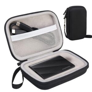 Lacdo Hard Carrying Case for Samsung T9 Portable Solid State Drives 1TB 2TB 4TB USB 3.2 External SSD Hard EVA Shockproof Storage Travel Bag