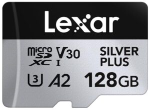 Lexar Silver Plus 128GB Micro SD Card up to 205 MB/s