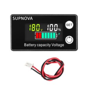Jadeshay Battery Capacity Monitor Gauge Meter Car Battery Tester Monitor 8-100VDC Lithium ternary