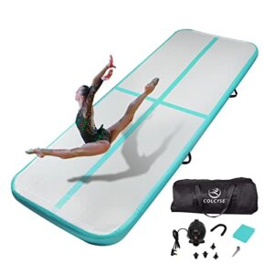 Inflatable Air Gymnastics Mat Training Mats 10cm Thickness Gymnastics Tracks for Home Use/Training/Cheerleading/Yoga/Water with Pump