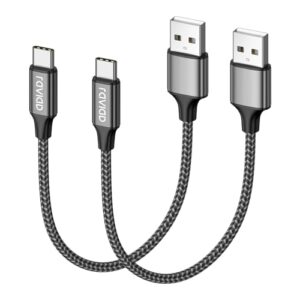 RAVIAD USB C Cable Short [2Pack 0.5M]