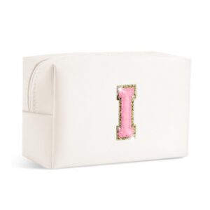 Small Makeup Bags for Women - Waterproof Leather Cosmetic Bag A-Z Personalized Bag Portable Travel Women's Purse