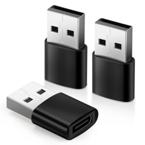 SEUMOO USB C to USB Adaptor 3Pack Type C Female to A Male USB to USB C Adapter for Fast Charging & Data Sync Compatible with iPhone 15 Pro Max Plus Apple Watch Series 8