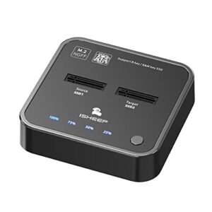 ISHEEP SATA M.2 SSD Duplicator Docking Station with Offline Clone Function