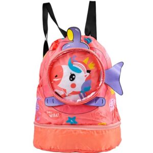 Mayoii Kids Swim Bag with Shoe Compartment