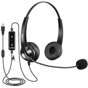 Callez USB Headset with Microphone Noise Cancelling for PC Laptop