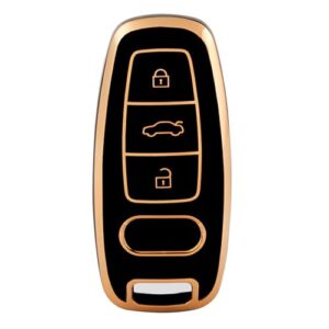 OFFCURVE06 Car Key Cover Car Key Case Key Fob Cover Car Key Protector 3 Buttons Compatible with Audi A1 A3 A4 A5 A6 A7 A8 Q1 Q3 Q5 Q7 Q8 S3 S4 S6 RS4 RS6 Reat 8 TT TTS SEeet. xeo 3R