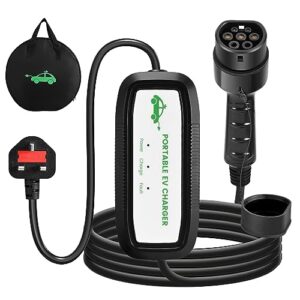 FNRIDS 10M EV Charger Cable Type 2 to 3 Pin Plug