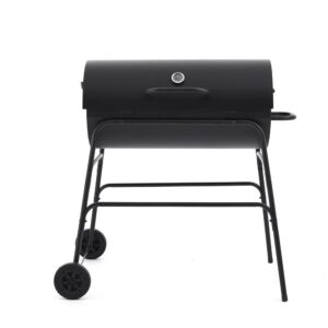 Panana Round Barrel Oil Drum BBQ Barbecue Steel Charcoal Grill Outdoor Patio Garde