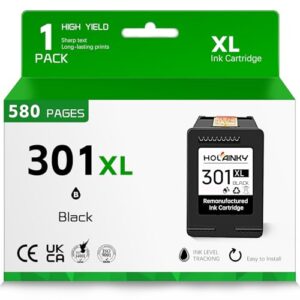 301XL Black Ink Cartridge Replacement for HP 301 Black Ink Cartridges Work with HP Envy 4500 5530 5532 4502 4507 DeskJet 2540 2050 1050 OfficeJet 2620 2622 4630 4632