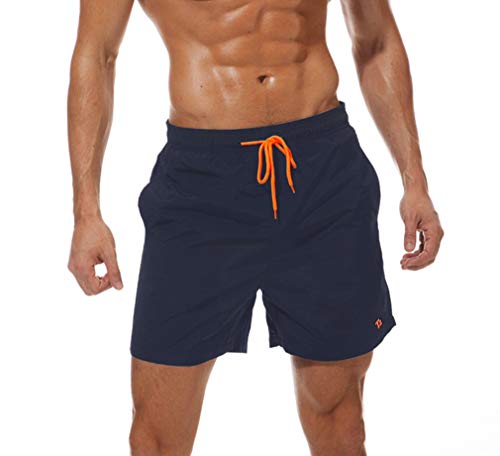 Tansozer Mens Swim Shorts Waterproof Beach Shorts Quick Dry Surfing Shorts with Mesh Lining Swim Trunks
