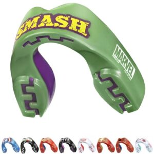 Marvel The Hulk Sports Mouthguard Dual Layer Premium Protection Junior Gum Shield with Case for Boxing