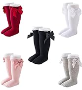 FedMois 6 Pairs Baby Kids Cozy Warm Winter Socks Anti-slip Infant Toddler Thermal Crew Socks