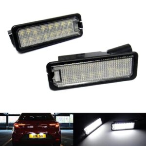 RZG 2x LED Rear Licence Number Plate Light White For Altea XL Exeo Ibiza IV V Leon II III Toledo IV Superb II