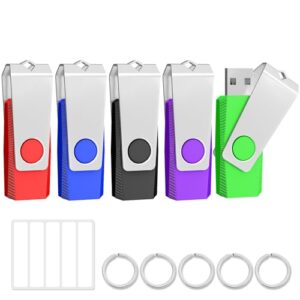 TEWENE USB Memory Stick 4GB USB Stick 2.0 Flash Drive 5-Pack