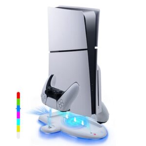 Adjustable Cooling Charger Stand for PS5 Slim Console