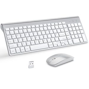 Wireless Keyboard and Mouse with Mouse Pad Ultra Slim Combo