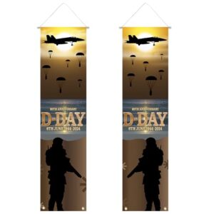 D Day 80th Anniversary Decorations D Day Door Banner Hanging