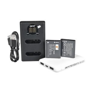 DSTE DB-110 DB110 QIAOJINLIN Replacement Battery Travel Battery Kit Compatible with Ricoh GR III