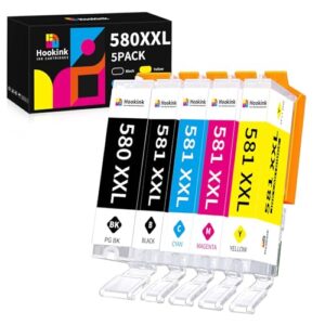 580 581XXL Ink Cartridge Compatible for Canon 580 & 581 Ink for Pixma TS705 TS8150 TS9150 TS6350 TS6250 TS8250 TR8550 TR7550 TS8151 TS8251 TR8500 TS6251 TS8350 TS9155 TS6300 TS6351