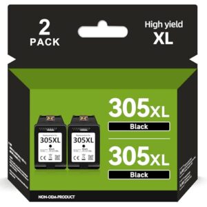 305XL Ink Cartridges Black Replacement for HP 305 Ink Cartridge