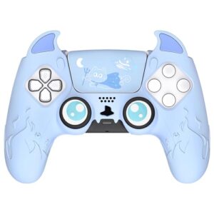 PlayVital Cute Demon Controller Silicone Case for ps5