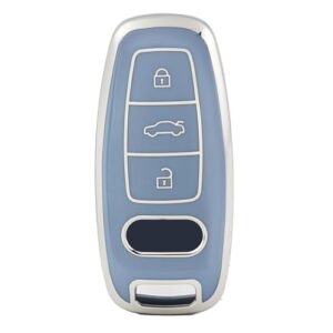 OFFCURVE08 Car Key Cover Car Key Case Key Fob Cover Car Key Protector 3 Buttons Compatible with Audi A1 A3 A4 A5 A6 A7 A8 Q1 Q3 Q5 Q7 Q8 S3 S4 S6 RS4 RS6 Reat 8 TT TTS SEeet. xeo 3R