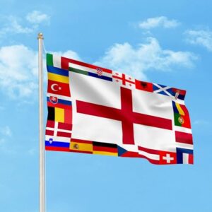 European cup 2024 Flags- EURO 2024 Bunting Flags-Includes 24 Teams Flags for Garden