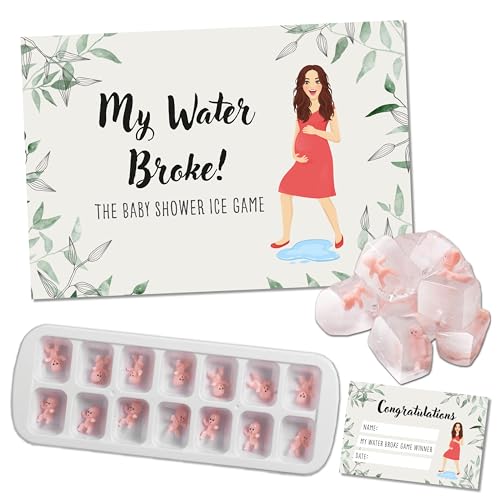 Baby Shower Games – MY WATER BROKE – 14 Players | Ice Cube Baby Shower game | 14 Babies | Winner Prize also included for fun boy