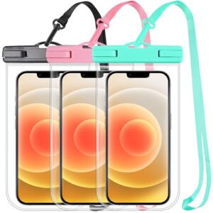Razobws 3-Pack 7.6" Waterproof Phone Pouch