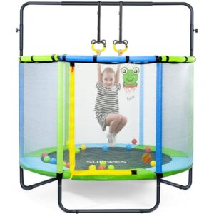 Pukomc Toddler Trampoline - 5ft Trampoline for Age 1-8 Kids