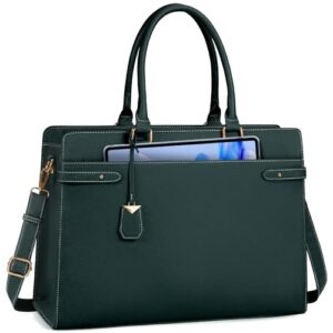NEWHEY Laptop Bags for Women 15.6 Inch Tote Bag Handbags Women Large Work Bags PU Leather Shoulder Bag Ladies Briefcase for Office Business Shopping School