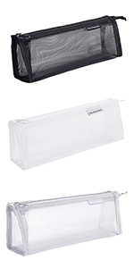 clear pencil case large