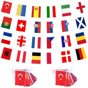 2PCS Euro Football Championship Bunting 2024