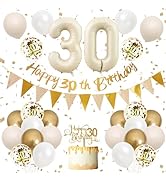 18th Birthday Decorations Sand White Gold,18th Birthday Balloons Beige Gold,Happy 18th Birthday B...