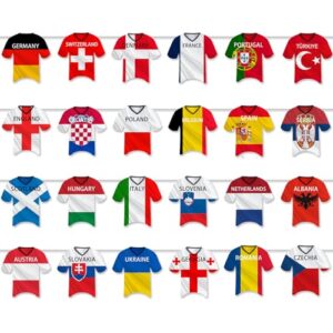 2024 Euro Cup Football Championship String Flags