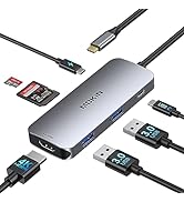 USB C Hub Adapter for MacBook Pro/Air, MOKiN 6 IN 1 MacBook Adapter Multiport Mac Dongle Adapter ...