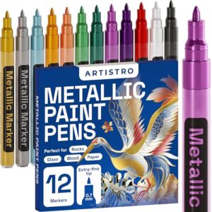 ARTISTRO Metallic Paint Pens for Rock Painting