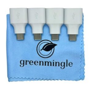 GreenMingle USB to USB C Adapter [4 Pcs] Type C Female to A Male Charger Cable Converter for Apple iWatch 8 7