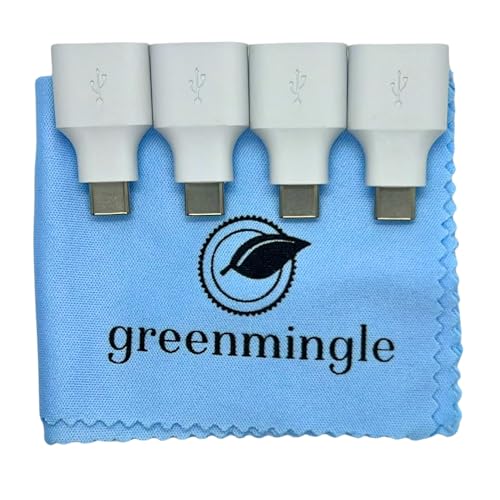 GreenMingle USB to USB C Adapter [4 Pcs] Type C Female to A Male Charger Cable Converter for Apple iWatch 8 7